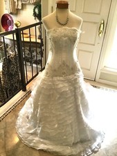 Abito da sposa Renata Spila NUOVO corsetto bustier abito da sposa bianco 44 ITALIA US 8