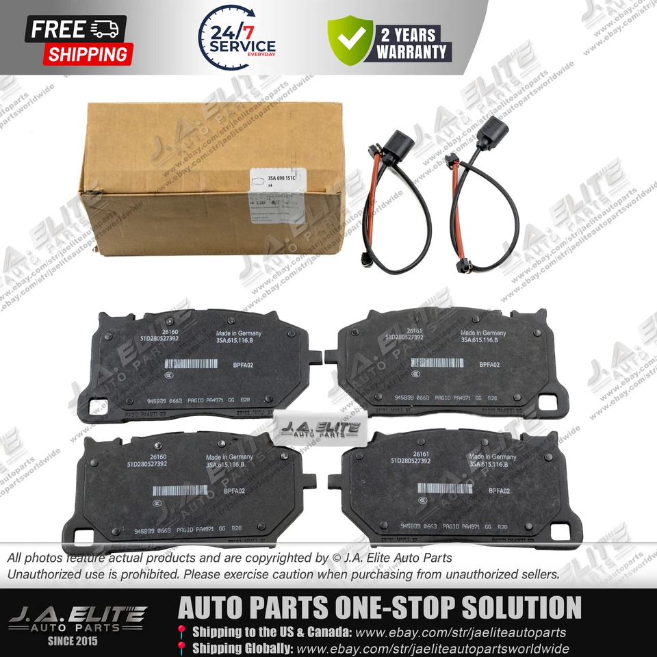 Genuine Front Brake Pads for Bentley Continental GT Flying Spur (18+) 3SA698151C - Image 3 of 4
