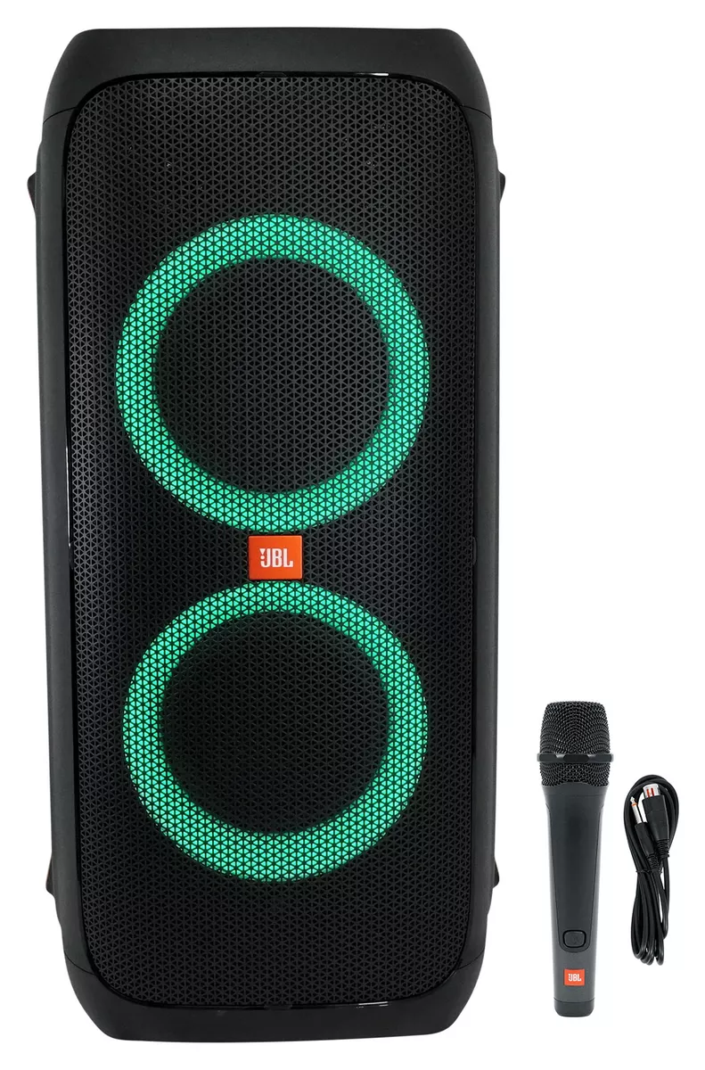 JBL Partybox 310 Portable Rechargeable Bluetooth RGB LED Party Box  Speaker+Mic