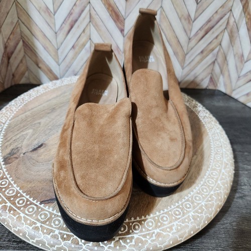 Mocassini Eileen Fisher Ellis suola a strappo plateau tabacco donna 7,5 - Foto 8 di 10