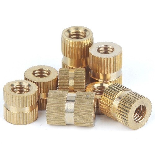 10x Rändelmutter Gewindeeinsatz Einpressmutter Einschlagmutter M3 M4 M5 Messing - 第 1/4 張圖片