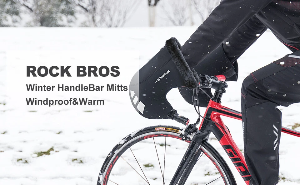 ROCKBROS зимний велосипед руль перчатки дорожный велосипед Велоспорт теплый бар варежки новый - Изображение 2 из 4
