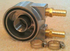 Ford Ram Cummins Diesel Full Flow Engine Oil Cooler Sandwich Adapter Kit+Fitting