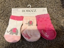 Baby Bootie Cotton Blend Socks 3 Pack