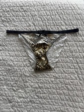 Victoria's Secret NWT VINTAGE Medium leopard satin lace cheeky