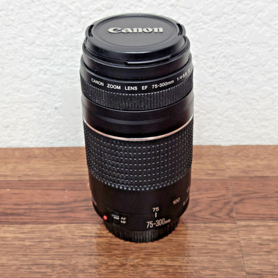 Canon EF 75-300mm f/4-5.6 III Telephoto Zoom Lens AF/MF 58mm Filter