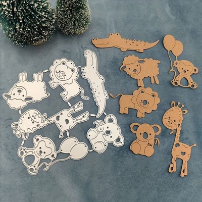 Stanzschablone Tier Giraffe Löwe Krokodil Affe Stencil Cutting Dies Scrapbooking