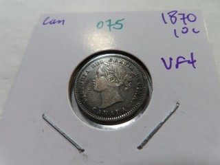 O75 Canada 1870 10 Cent VF