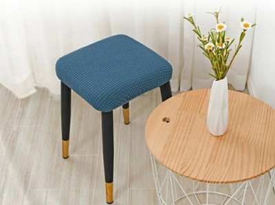 Quadratischer Hockerbezug Elastisch Staubdicht Pflegeleicht Retro