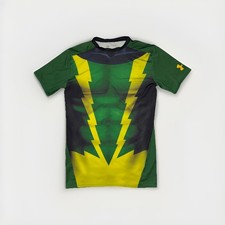 Under Armour Shirt Mens Large Green Electro Alter Ego Marvel Compression Rare