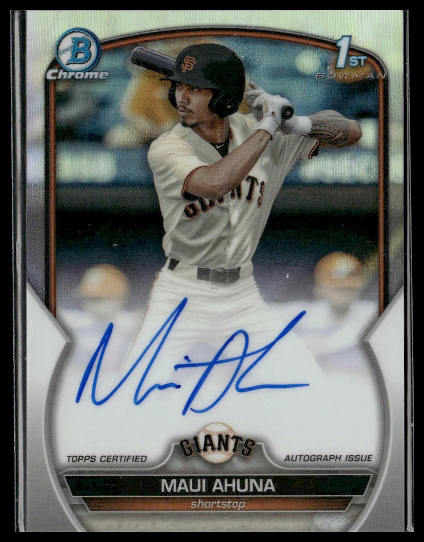 2023 Bowman Draft #CDA-MAH Maui Ahuna Chrome Prospect Autographs Refractor #/499