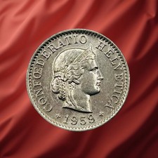 1959 B Switzerland 5 Rappen - Combined Ship