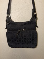 fossil small black leather crossbody purse EUC 10x8x5