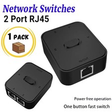 Gigabit 1000Mbps Network Splitter RJ45 One Input Two Output Ethernet Adapter