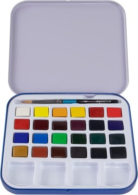 Aquafine Auquarellfarben für Unterwegs, 24 Stück, beige