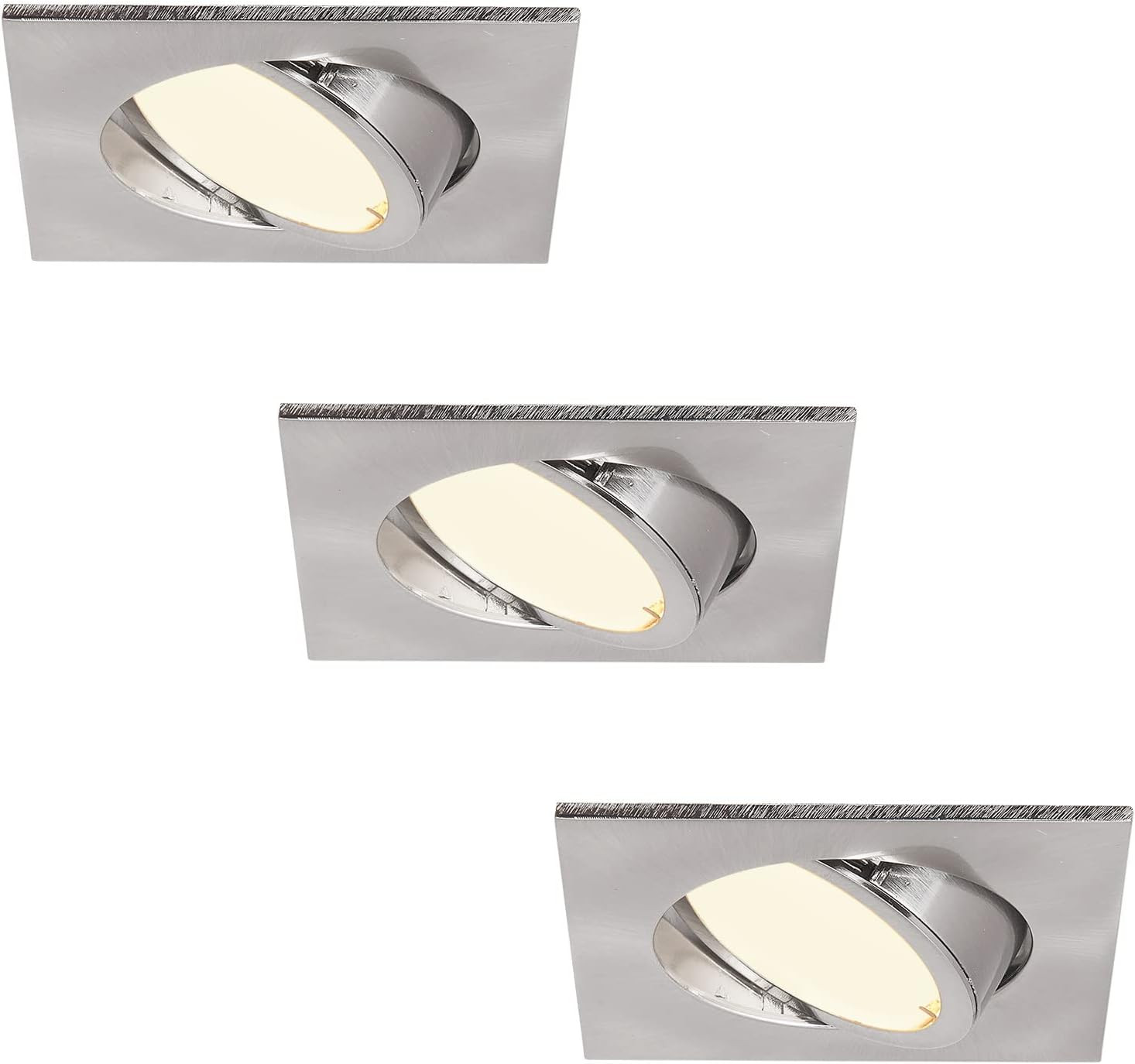 Set 3 Faretti LED Cromo Opaco Rettangolari: Atmosfera e Stile
