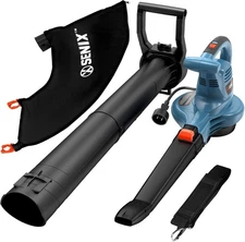 SENIX 12 AMP Leaf Blower, 3-in-1 Handheld Electric Leaf Blower, Vacuum, and Mulc