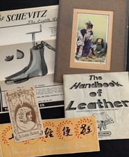 Lot of 5 Shoe & Shoe-Related Original Old Ephemera Advertising Print &c