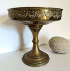 Coupe sur pied en laiton style Louis XVI – Centre de table vintage