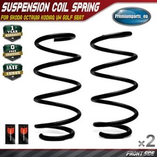 2x Front Suspension Coil Springs for Skoda Octavia Kodiaq VW Golf Tiguan Seat 