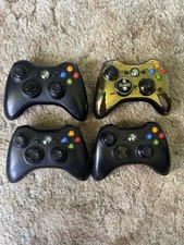 Lot of 4 Xbox 360 Wireless Controllers OEM Bl...