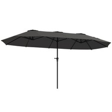 13ft Double-Sided Umbrella: Crank, Vented, UPF30 Polyester