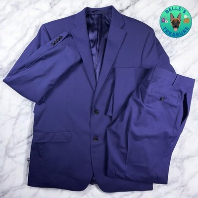 Ralph Lauren Black Label Men 44L Slim Fit Hudsons Bay Navy Suit 36x30 Dress Pant