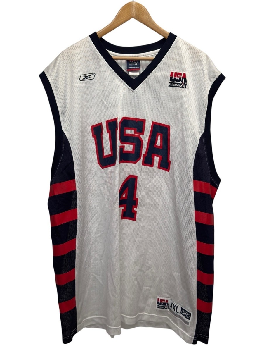 USAバスケユニフォーム #4 IVERSON size L Allen Iverson #4 USA Dream Team Reebok NBA Vtg Men's 2XL