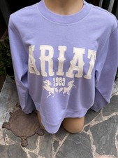 ARIAT 1993 Logo Graphics Lavender Sweatshirt - Women's Sz M