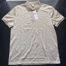 Calvin Klein Mens Polo Shirt Medium White Pepper Short Sleeve NWT