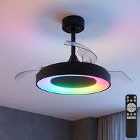 Deckenlampe Led Deckenventilator Dimmbar Rgb Farbwechsel Timer Nachtlicht