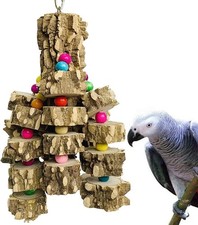 Macaw Toys, Extra Large Parrot Toys, Natural Wood Bird Chewing Toys for Large...