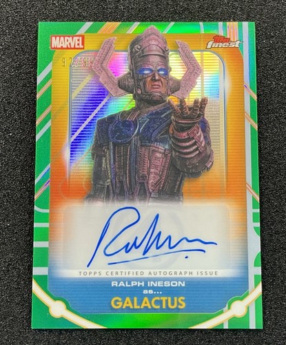 Ralph Ineson 2026 Topps Finest Fantastic Four Galactus Auto Green 92/99 #FA-RI