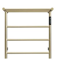 3-Bars Stainless Steel Wall Mounted Electric Towel Warmer Rack with Top Shelf