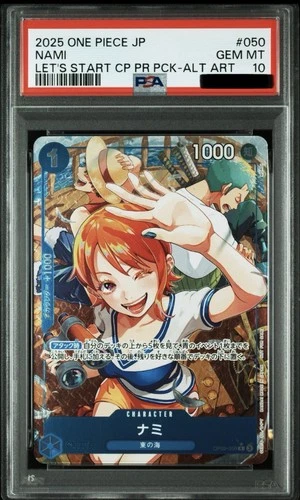 PSA 10 Nami OP09-050 Let’s Start CP Alt Art Promo One Piece Card JP