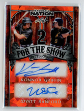2025 Leaf Baseball Nation Konnor Griffin Wyatt Sanford Dual Autograph - 3/4