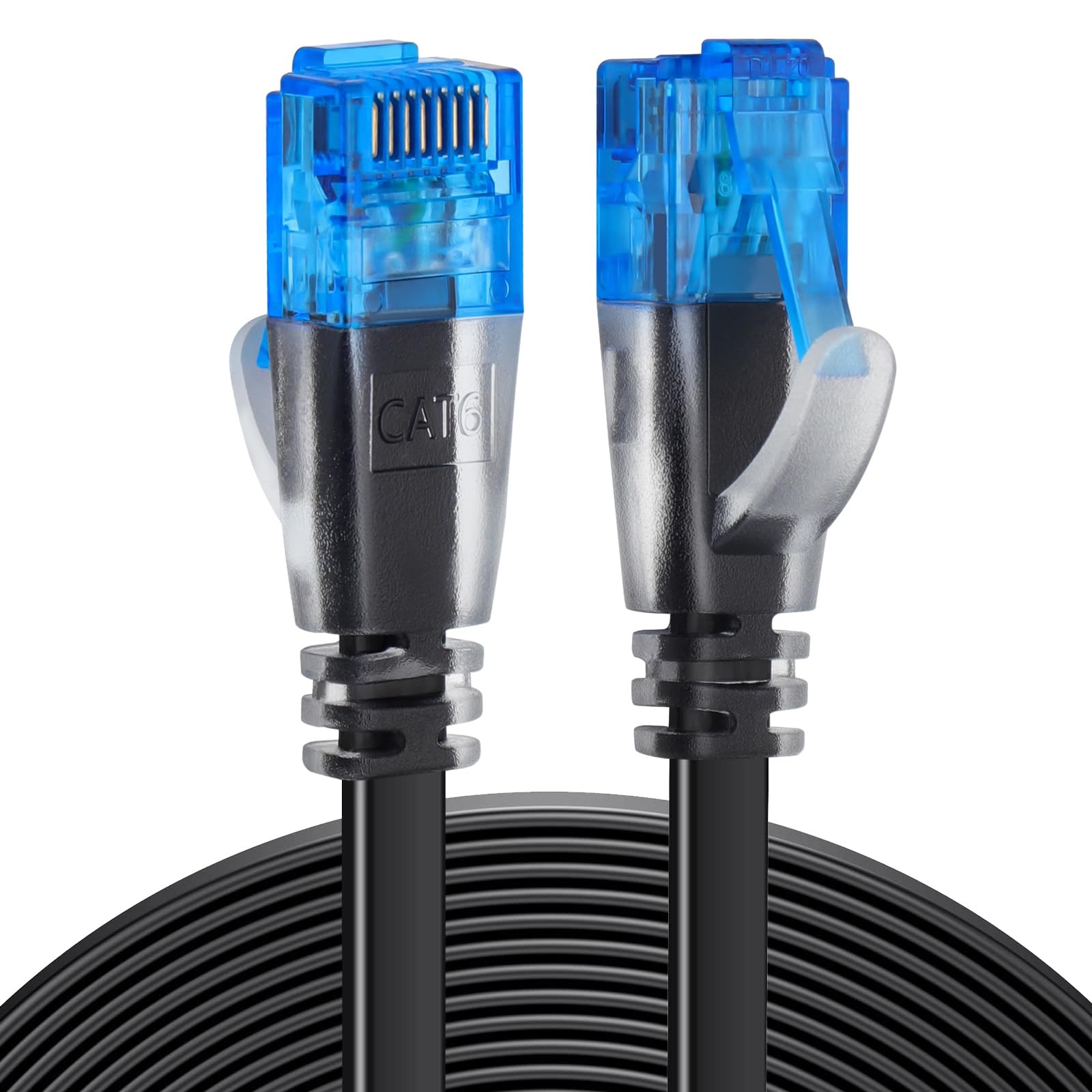 50ft Cat 6 Flat Ethernet Cable - High-Speed RJ45 Network Cable-image