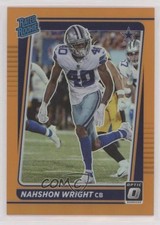 2021 Panini Donruss Optic Rated Rookie Orange Prizm 4/199 Nahshon Wright 03l6
