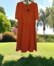 Torrid (Size 00) M/L Rust Short Sleeve Dress - NWT
