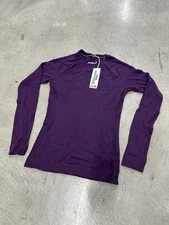 $115 Smartwool Women's Classic Thermal Merino Wool Base Layer Top-Purple-Small