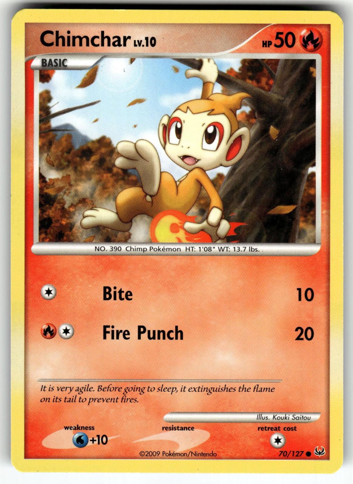Chimchar 70/127 Common Platinum Pokemon Lightly Played