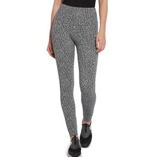 Lysse Animal Print Cotton Grey Jacquard Leggings Size Medium