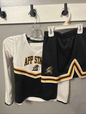 3 Piece Kids Appalachian State Cheer Team Uniform Set Size 6/6x