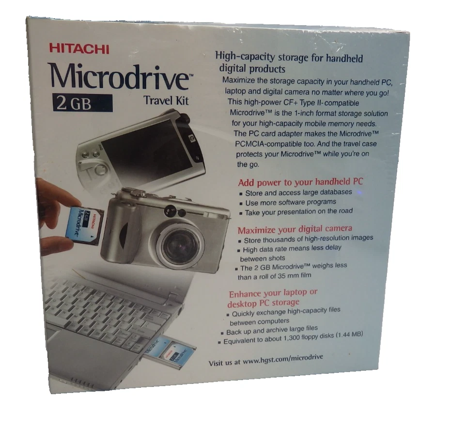 Hitachi 2 GB Microdrive + PC Card Adapter Kit (13G1785) NEW SEALED - Image 4 of 4