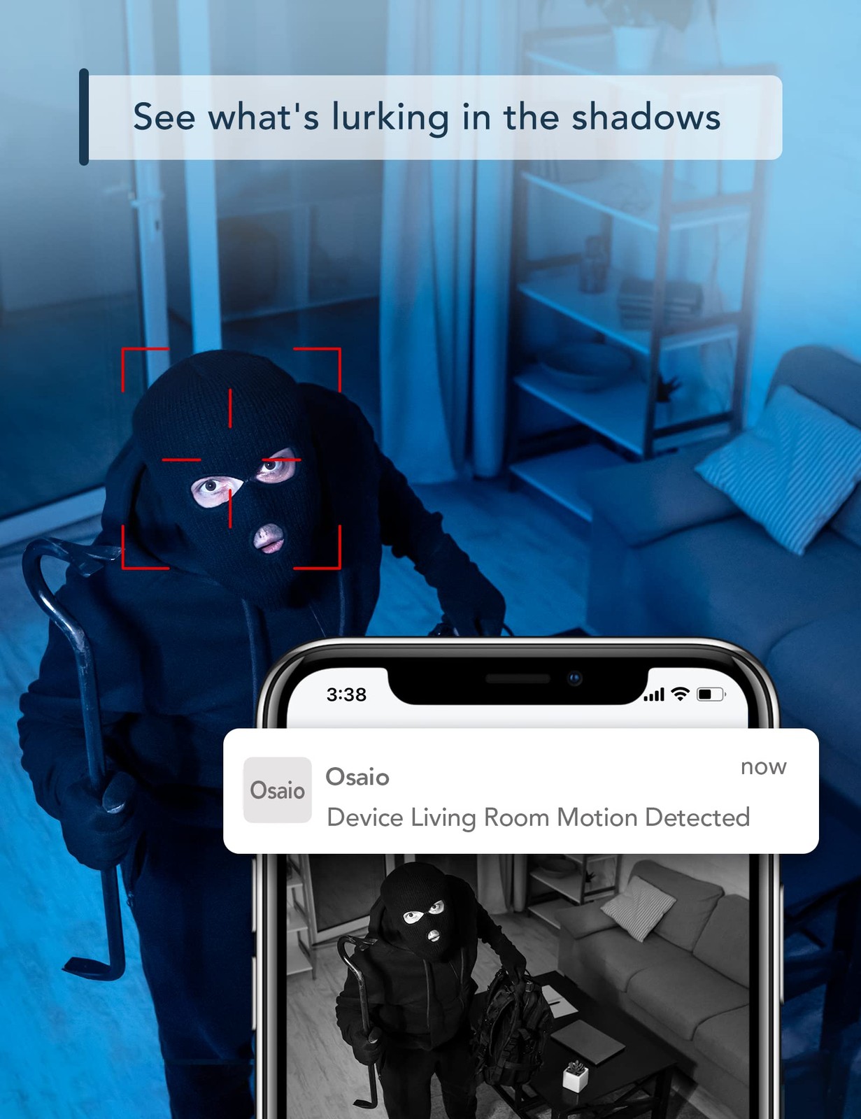 Camara De Seguridad Interior Para Perros Deteccion De Movimiento Audio De 1080P