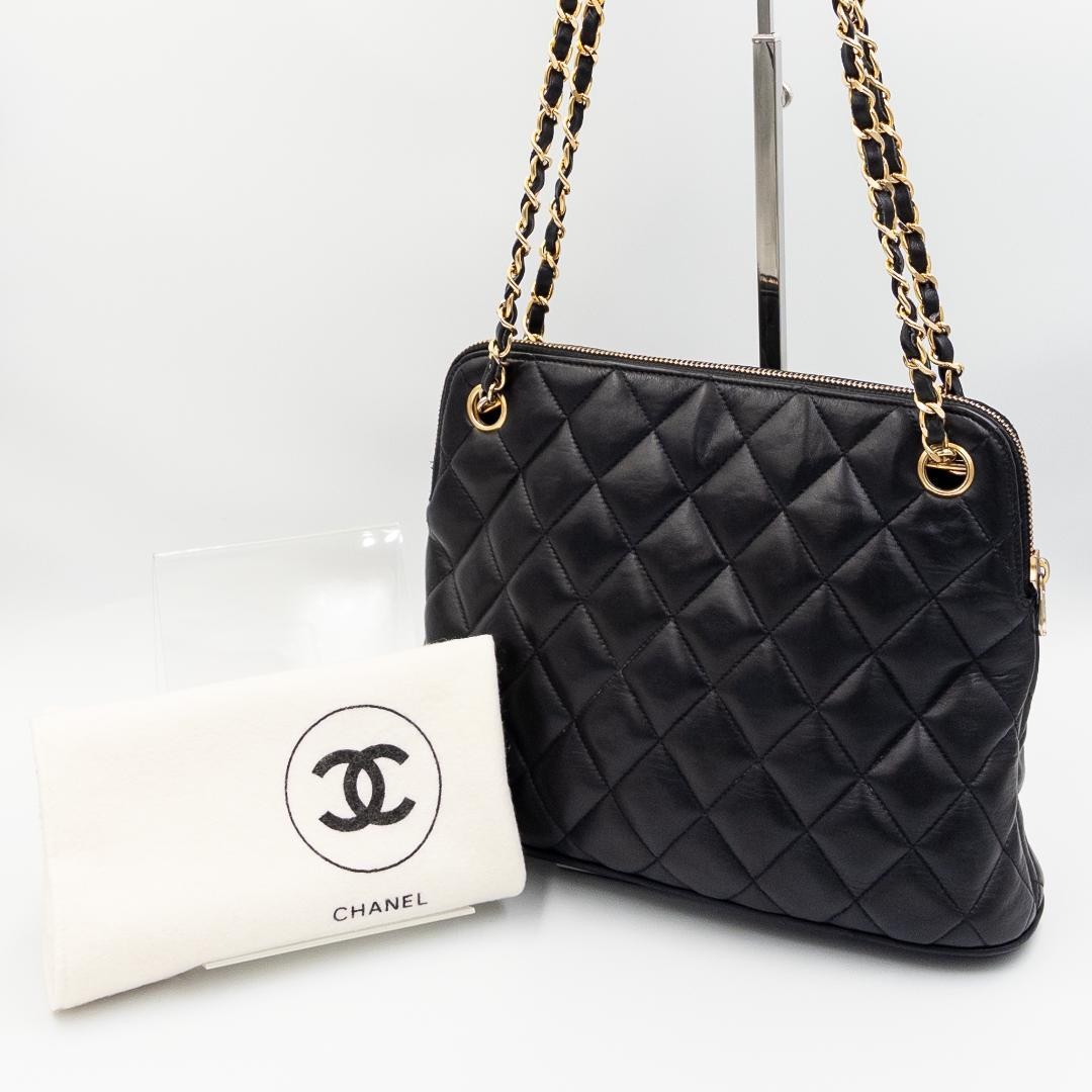 CHANEL Bicolor Chain Shoulder Matelasse with Storage Bag #PGFNXC