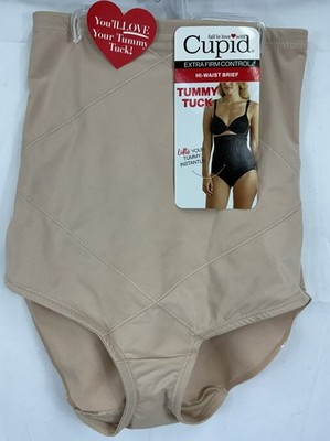 Cupid Tummy Tuck Shapewear Brief Women's Sz XL Beige Hi Waist Extra Firm NWT