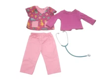 American Girl Doll Kira WILDLIFE CARE OUTFIT Scrubs EUC Stethoscope 4 piece