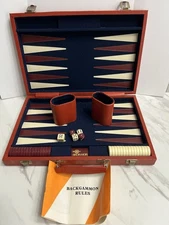 Vintage Skor-Mor Backgammon Game Travel Case  Pre-Owned