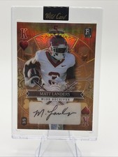 Matt Landers Rookie Autograph Numbered 3/5 Wild Card Sealed. rookie card picture